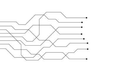 Abstract futuristic circuit board Illustration, Circuit board with various technology elements. Circuit board pattern for technology background. Vector illustration