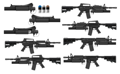 M203 Grenade Launcher - M4 Rifles