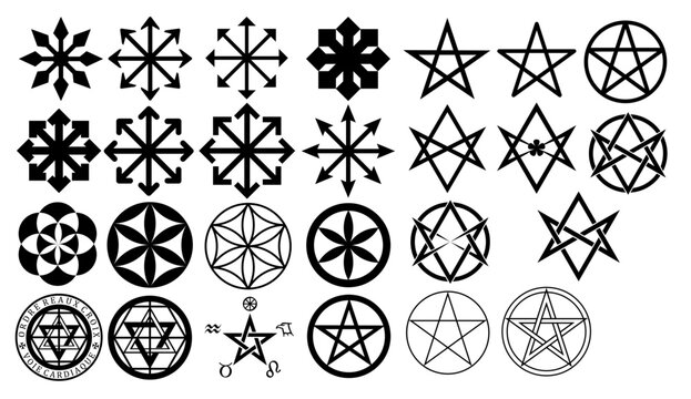 Various Magic Symbols Vector Models