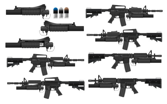 M203 Grenade Launcher - M4 Rifles