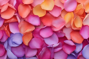 Obraz premium Watercolor petal bloom spread, floral background, artistic natural softness