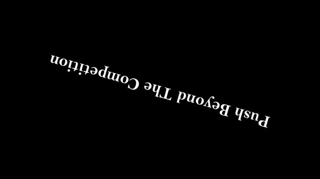 Push beyond the competition text quote typography concept