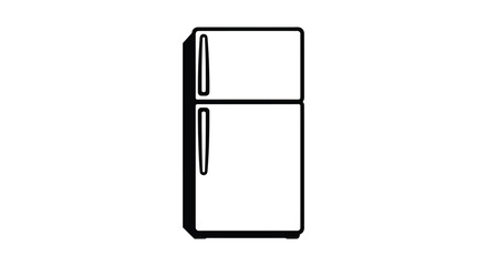 A clean modern refrigerator design stands out as a bold simple appliance silhouette