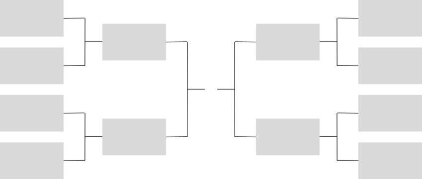 8 Team Single Elimination Blank Tournament Bracket Template