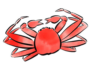 Simple Crab Design Material: Symbol of Washoku/Luxury Food