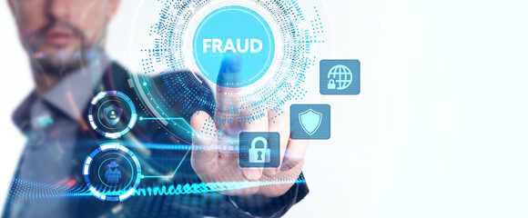 Fraud Alert Caution Defend Guard Notify Protect Concept.