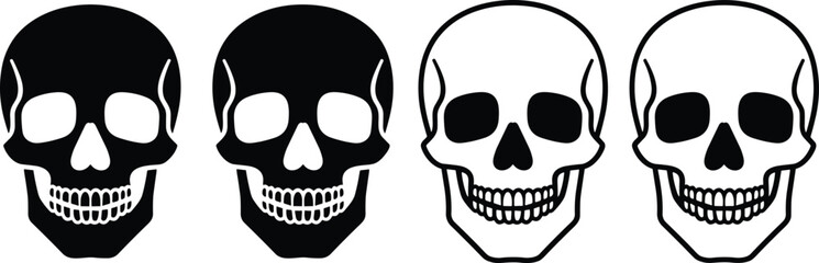 Set of Six Whimsical Cartoon Unicorns in Floral Scenery Outline, Cute Magical Horse Character Collection Vector Clipart for Kids Coloring Book and Apparel.