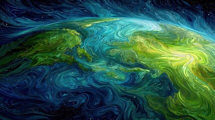 The earth is in the middle of the night
