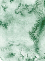 Light green watercolor abstract background with flowing ink and natural paper texture for creative designs