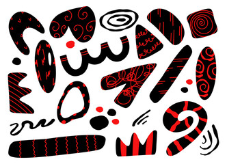 Shapes and figures. Abstraction. Set.