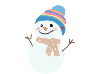 snowman with a scarf