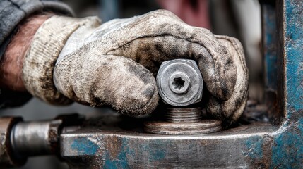 A person ' s hand holding a nut