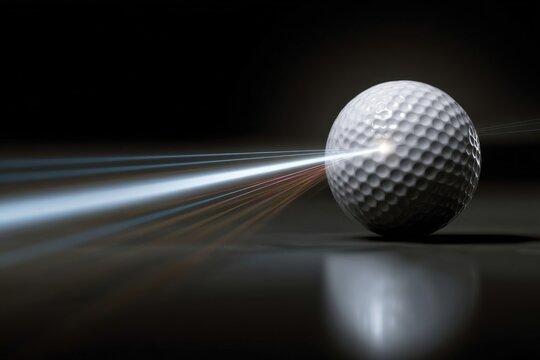 Tracking the flight of a golf ball during a swing in a realistic shot graphic - Powered by Adobe