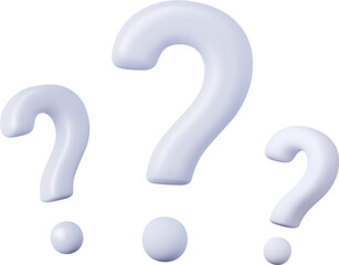 3d question mark icon sign