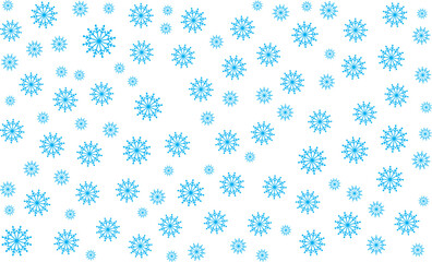 Blue Snowflake Pattern Winter Background