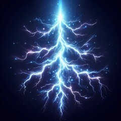 Realistic Rainbow Lightning Bolts with Bright Neon Power Effects,Generative AI