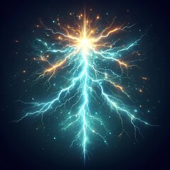 Realistic Multicolor Thunderstorm Flash and Dynamic Electric Strikes,Generative AI