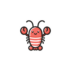 vector shrimp logo template