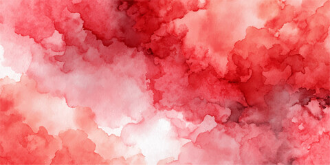 Fototapeta premium Vibrant abstract red watercolor texture creating a dynamic and ethereal background