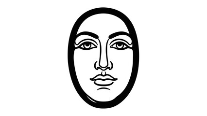 vector illustration of an abstract face