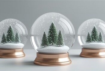 christmas tree with snow globe