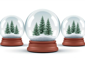 Enchanted Orbs: A Glossy Glimpse into a Snowy Christmas