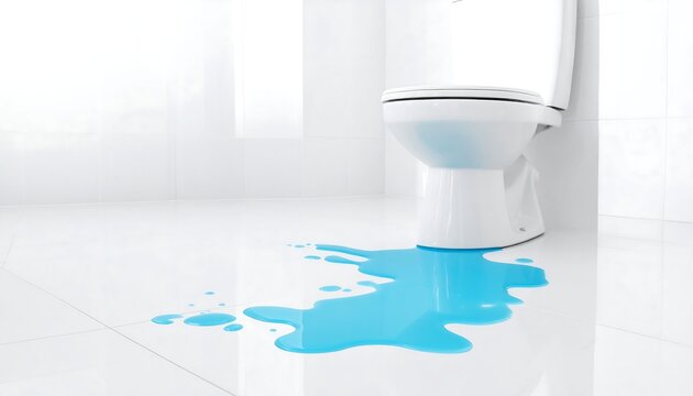 トイレ下に溜まった水が示す水漏れ故障による住宅トラブル