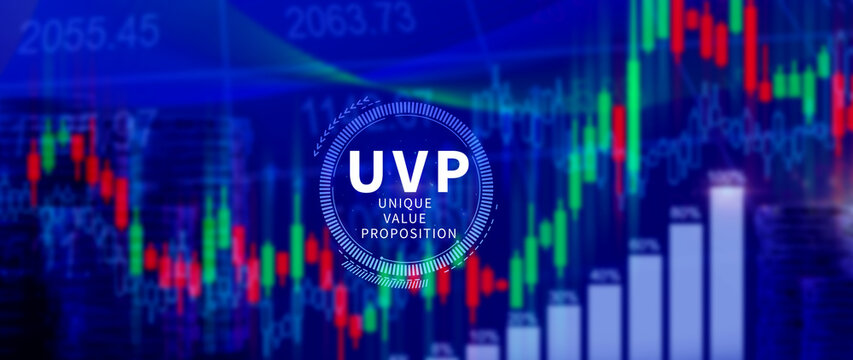 UVP, Unique Value Proposition symbol. Business and Unique Value Proposition concept, symbolizing strategic business planning and analysis.