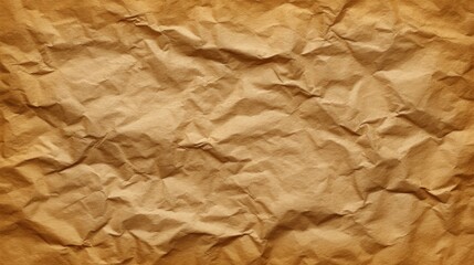 Fototapeta premium Crumpled Brown Paper Texture Background for Creative Projects, Crafting, and Design Use in Various Applications and Visual Mediums