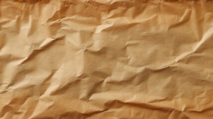 Obraz premium Texture of Crumpled Brown Paper, Natural Pattern with Soft Shadows, Suitable for Backgrounds, Crafts, and Eco-Friendly Designs for Various Projects