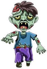 Cute Cartoon Zombie Character Illustration PNG with Transparent Background