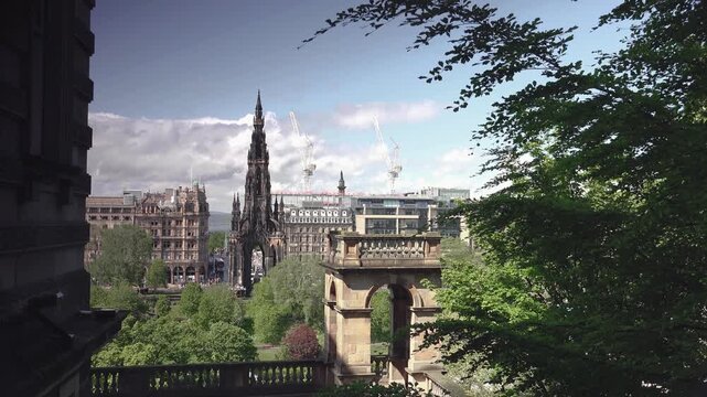 Scott Monument, a Victorian Gothic memorial in Princes Street, Edinburgh,