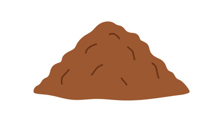 Pile of brown tea granules isolated on a clean white background, showcasing texture and shape, perfect for packaging or advertising