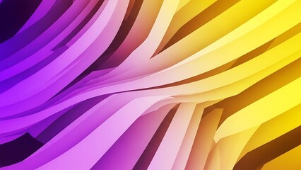 Abstract flowing lines in vibrant gradient of purple pink and yellow