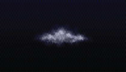 Small ethereal white smoke cloud floating mysteriously against a dark textured background screen