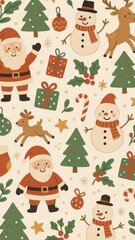 Fototapeta premium Festive holiday pattern wallpaper for mobile