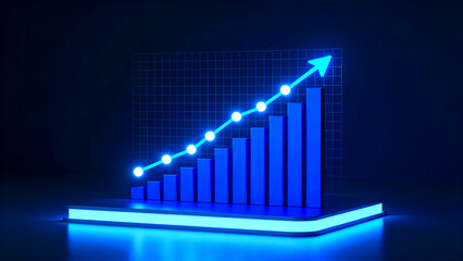 Business growth chart rising arrow graph success financial investment market strategy future planning target achievement goal vision data analytics performance upward trend digital finance technology