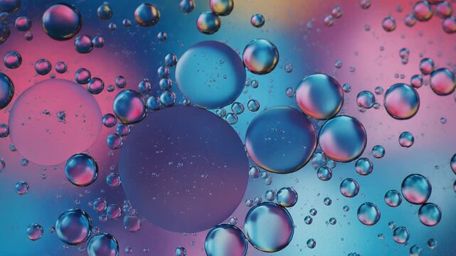 カラフルな油と水