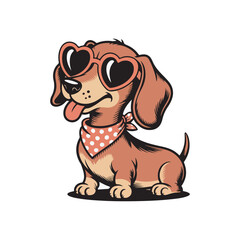 retro dog vector