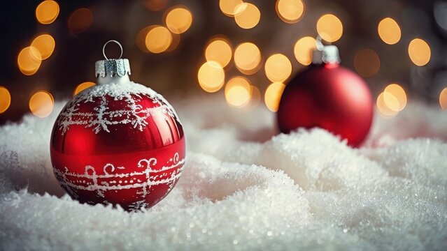 red christmas balls