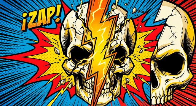 Calavera estilo comic
