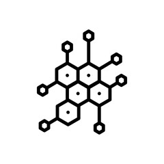 Black line icon for advanced materials