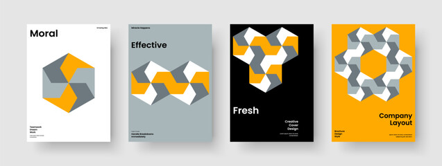 Fototapeta premium Creative Brochure Layout. Modern Report Design. Geometric Background Template. Flyer. Business Presentation. Banner. Book Cover. Poster. Advertising. Magazine. Portfolio. Journal. Newsletter