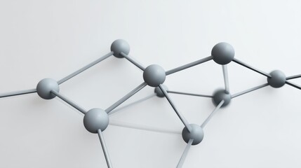 Obraz premium Abstract Representation of Molecular Structure with Symmetrical Nodes and Connecting Lines for Scientific and Educational Illustrations