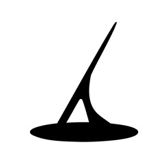 Silhouette of a classic sundial marking the passage of time in light
