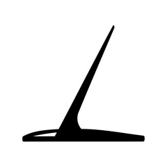 Abstract black and white image of an modern stand with minimalistic design