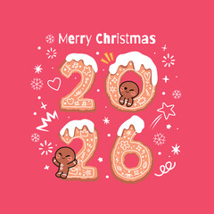 Cute christmas character stickers collection for holiday season 2026