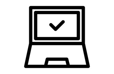 Fototapeta premium Computer Learning Line Icon