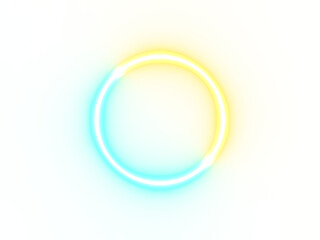 Neon Dual Color Circle Light Effect Overlay Blue and Yellow