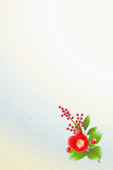 Thank You for This Year Camellia Winter Greeting Background